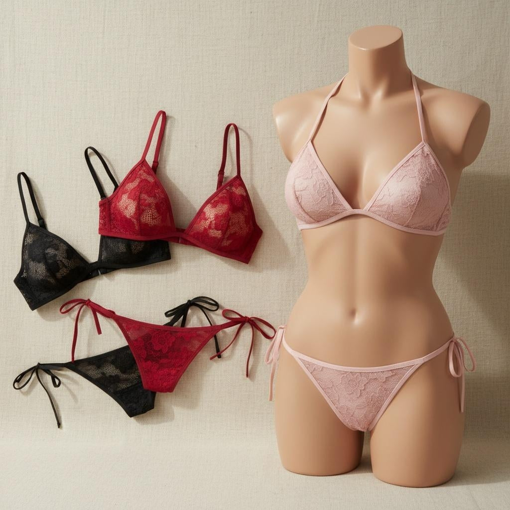 Silk Net Bikini Set