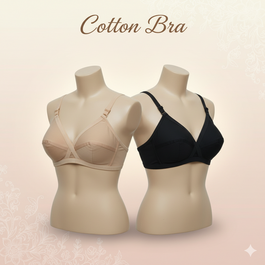 Pack of 2 Classy Cotton Non-Padded Comfortable Bras – Full Coverage
