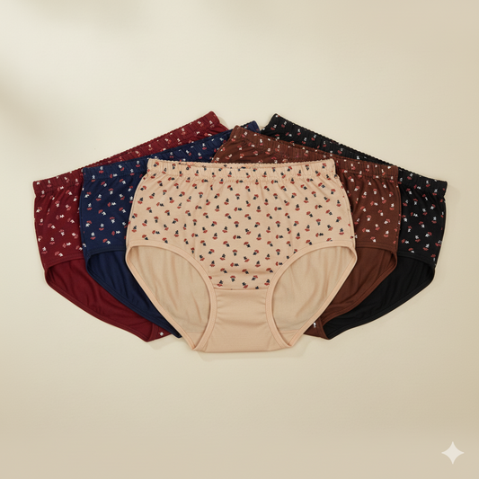 Pack of 3 Cotton Briefs Printed Underwear Panties – Comfortable & Stylish