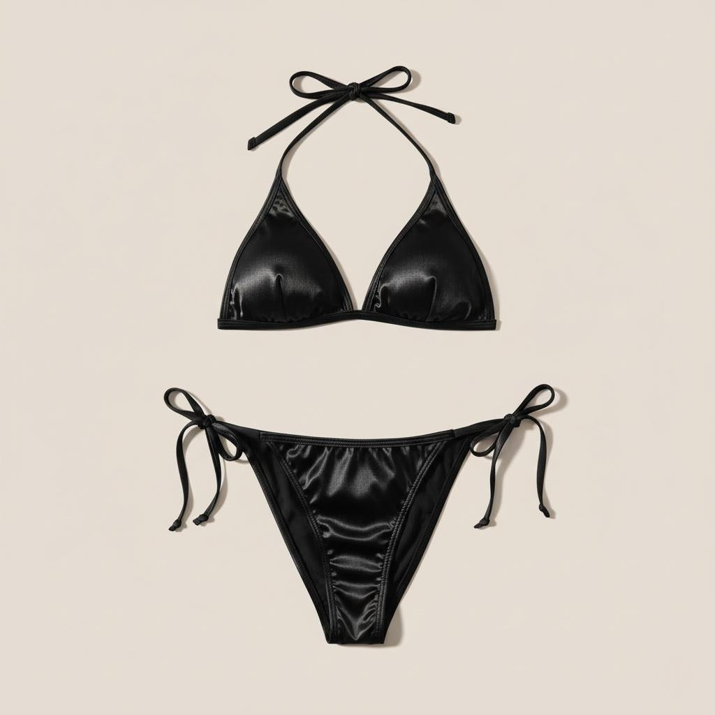 Satin Silk Bikini Set