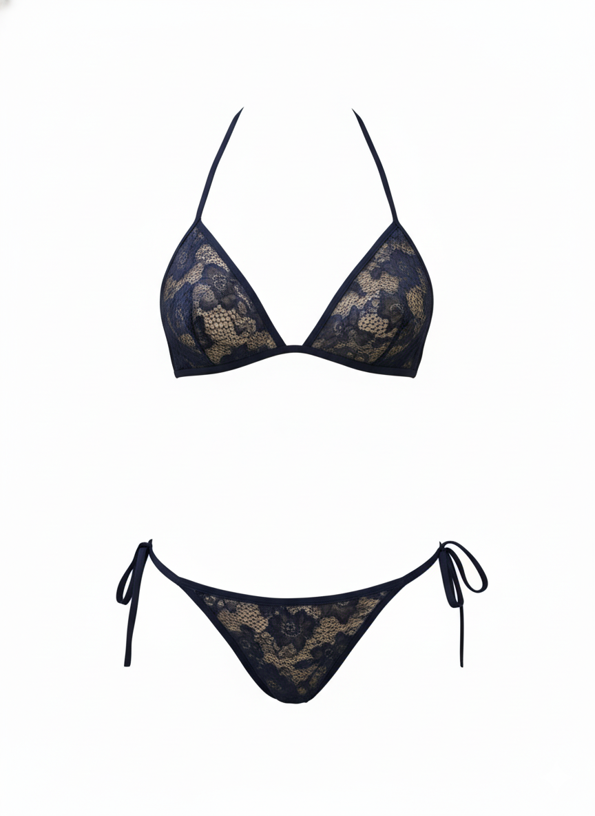 Silk Net Bikini Set