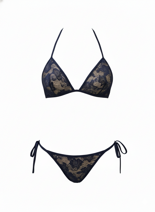 Silk Net Bikini Set