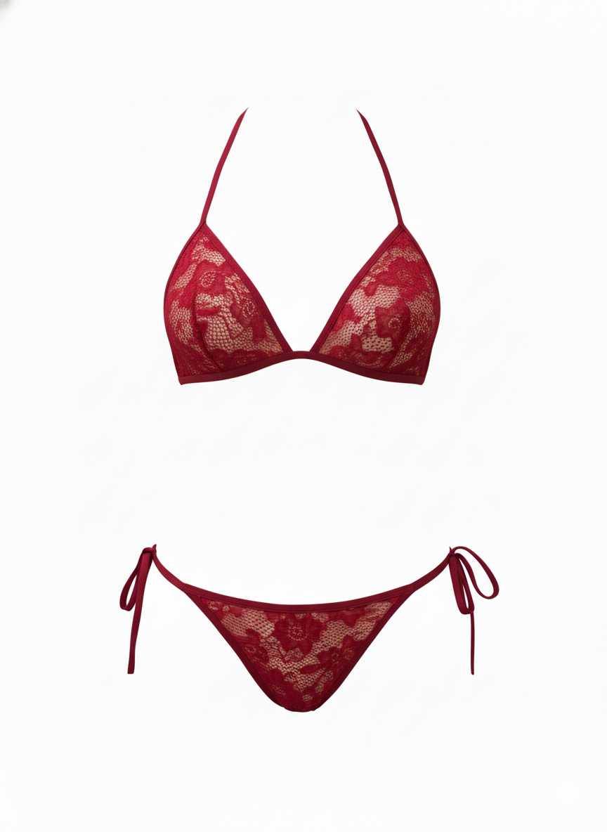 Silk Net Bikini Set
